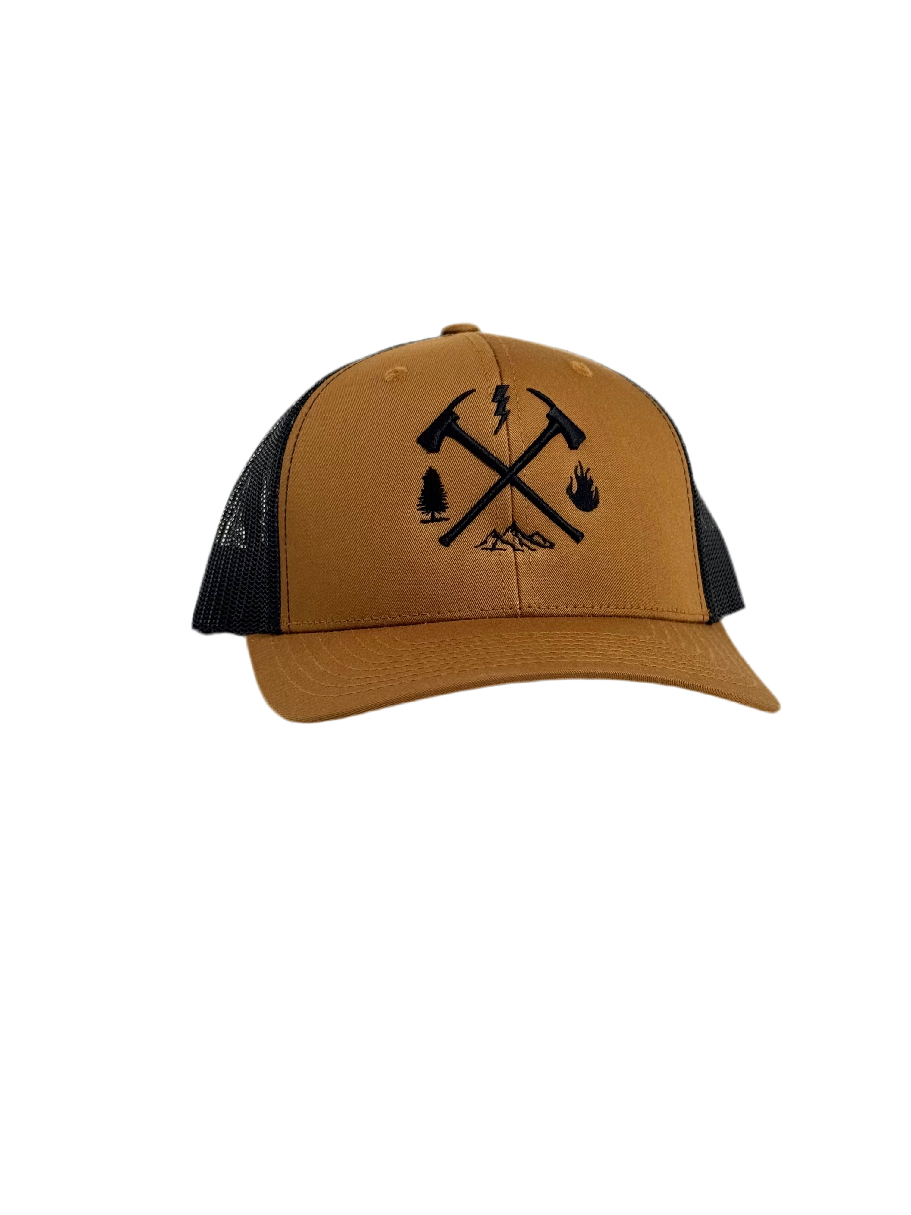 0462 - SNAPBACK/CURVED BILL BLACK/COYOTE BROWN