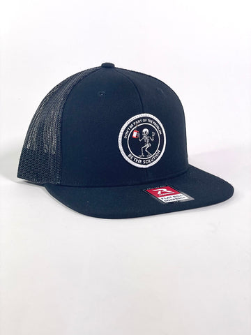 SOLUTION- BLACK SNAPBACK/FLAT BILL